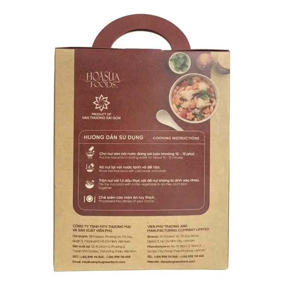 Nui gạo trắng/lứt/rau chùm ngây Hoa Sữa 500g