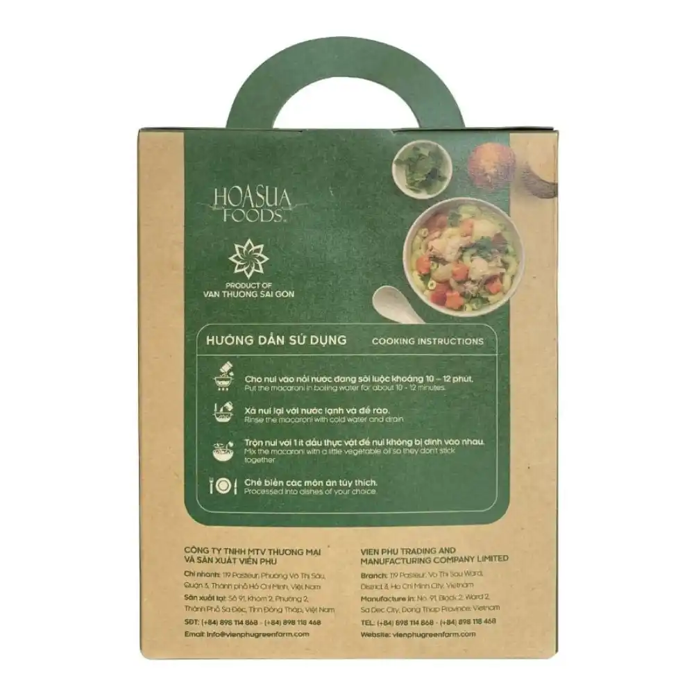 Nui gạo trắng/lứt/rau chùm ngây Hoa Sữa 500g