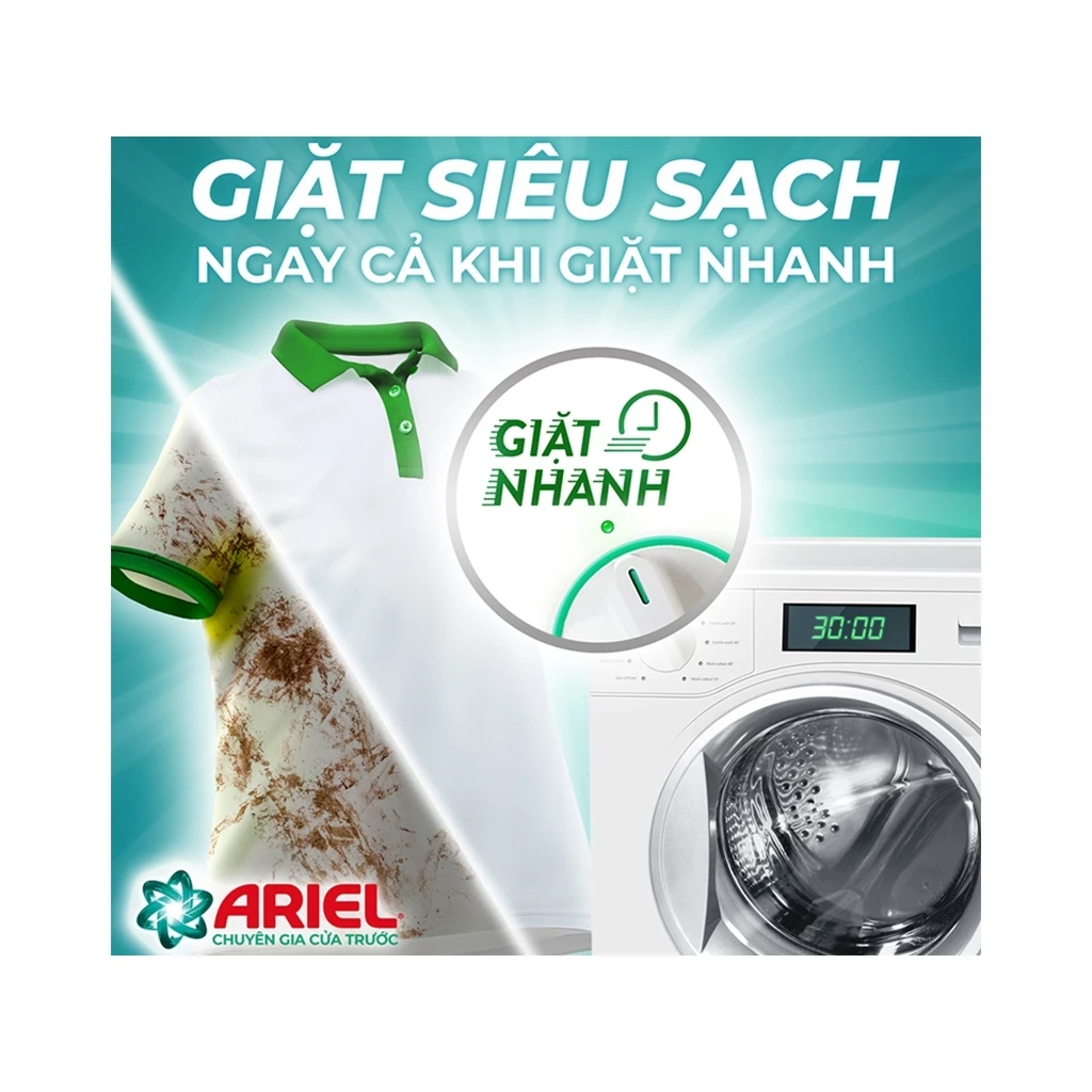 Nước giặt Ariel chuyên gia cửa trên dịu nhẹ cho da nhạy cảm túi 3.2kg