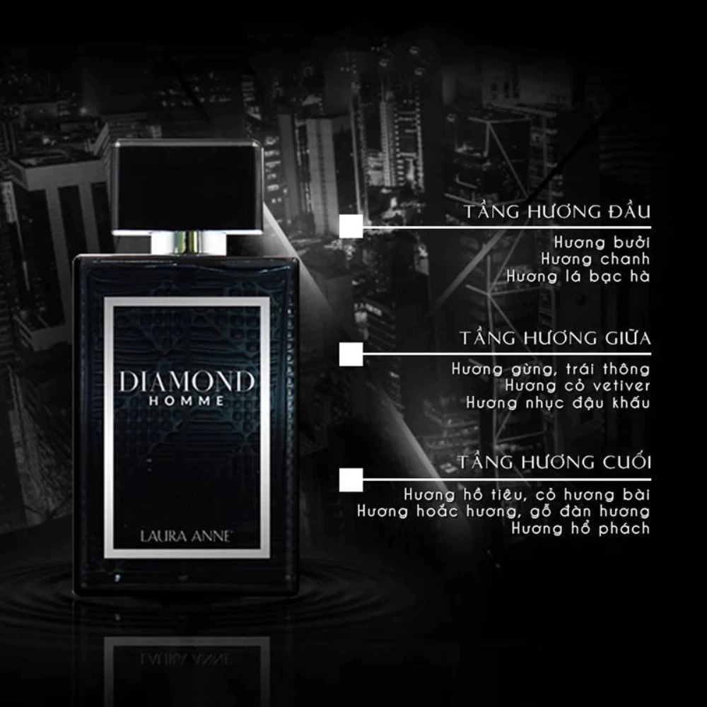 Nước hoa nam Diamond Homme (đen) /brown (nâu) /dark blue (xanh) 45ml