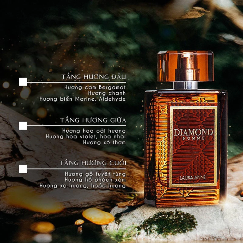 Nước hoa nam Diamond Homme (đen) /brown (nâu) /dark blue (xanh) 45ml