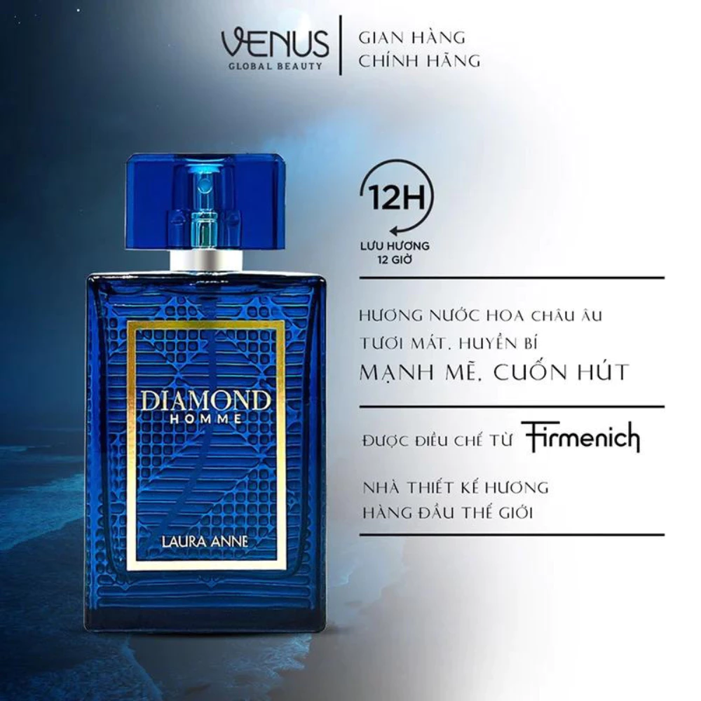 Nước hoa nam Diamond Homme (đen) /brown (nâu) /dark blue (xanh) 45ml