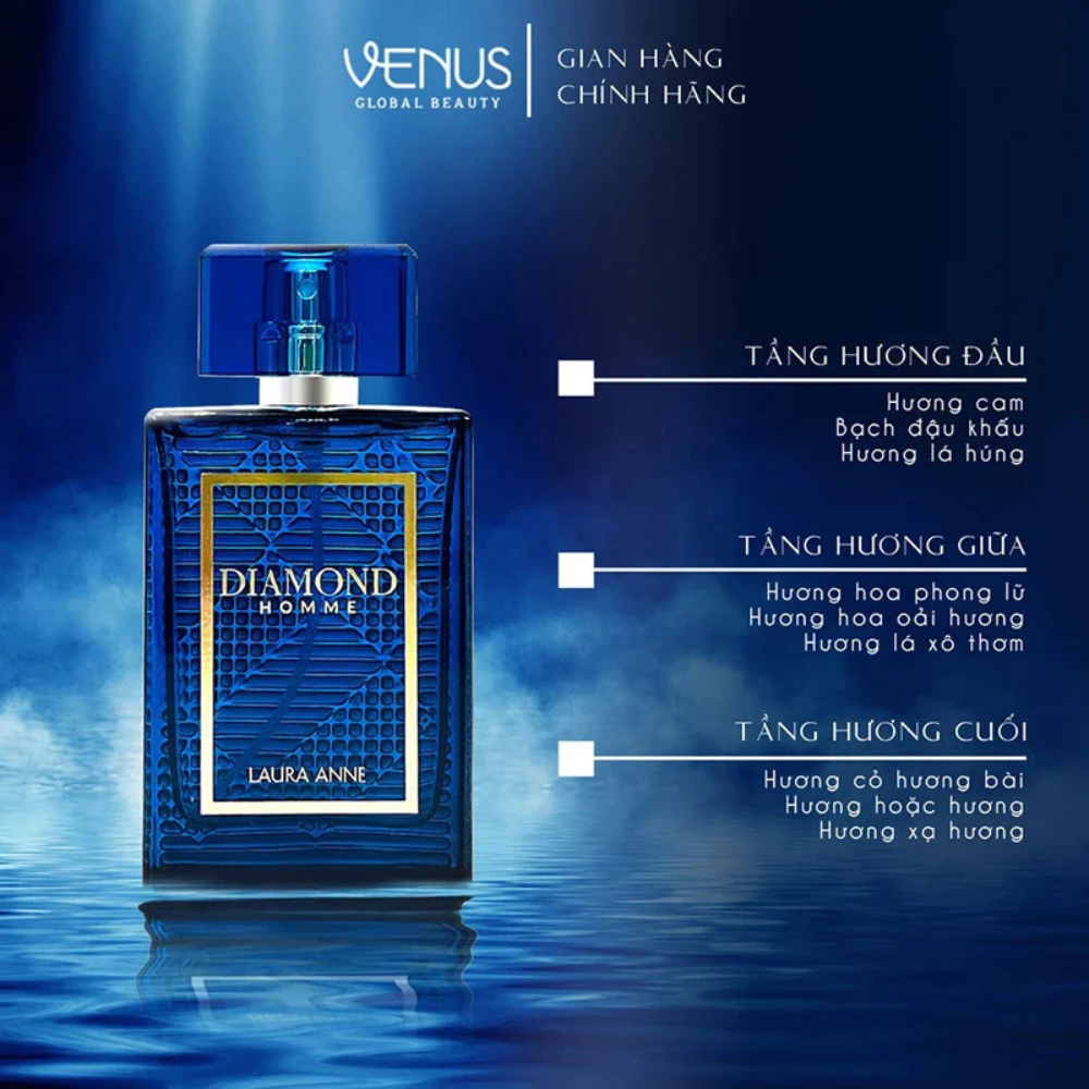 Nước hoa nam Diamond Homme (đen) /brown (nâu) /dark blue (xanh) 45ml