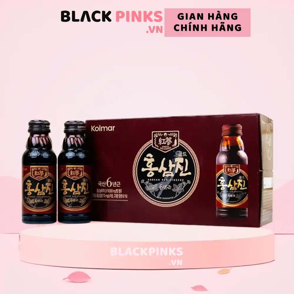 Nước hồng sâm Hongsamjin Gold (Hộp 10 chai 100ml)