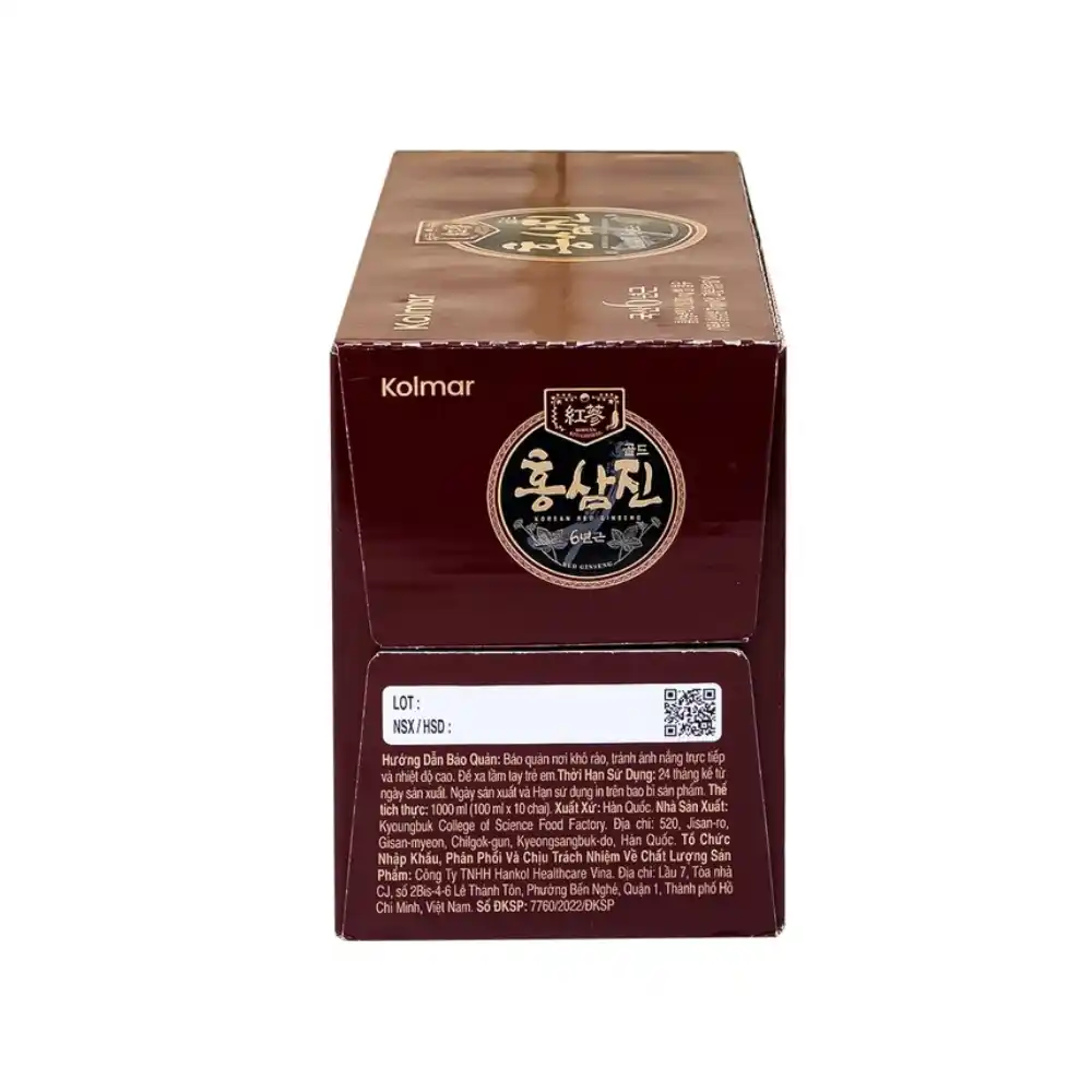 Nước hồng sâm Hongsamjin Gold (Hộp 10 chai 100ml)
