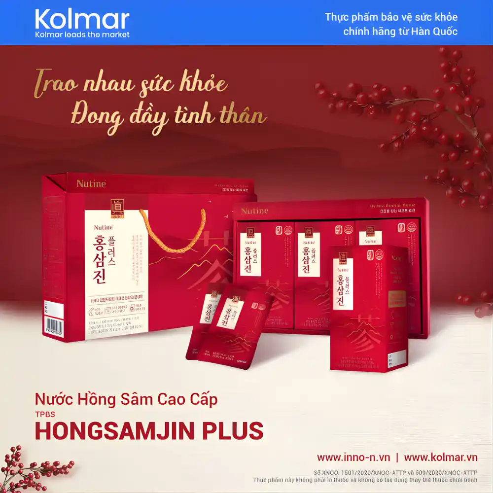 Nước hồng sâm Hongsamjin Plus (3 hộp nhỏ x 5 gói x 70ml)
