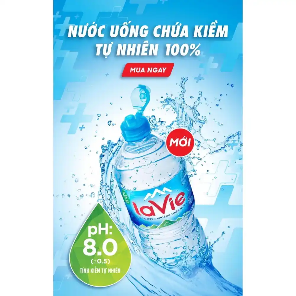Nước khoáng kiềm thiên nhiên LaVie chai 750ml