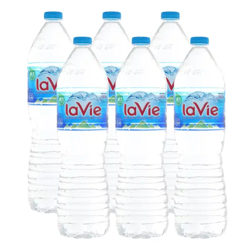 Nước khoáng thiên nhiên Lavie chai 350ml/500ml/1.5L
