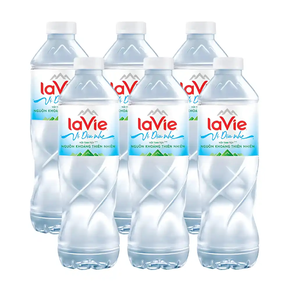 Nước khoáng thiên nhiên vị dịu nhẹ LaVie chai 500ml