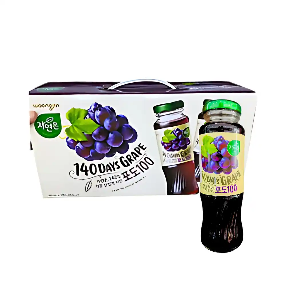 Nước lựu/táo/nho/nha đam Woongjin chai 180ml