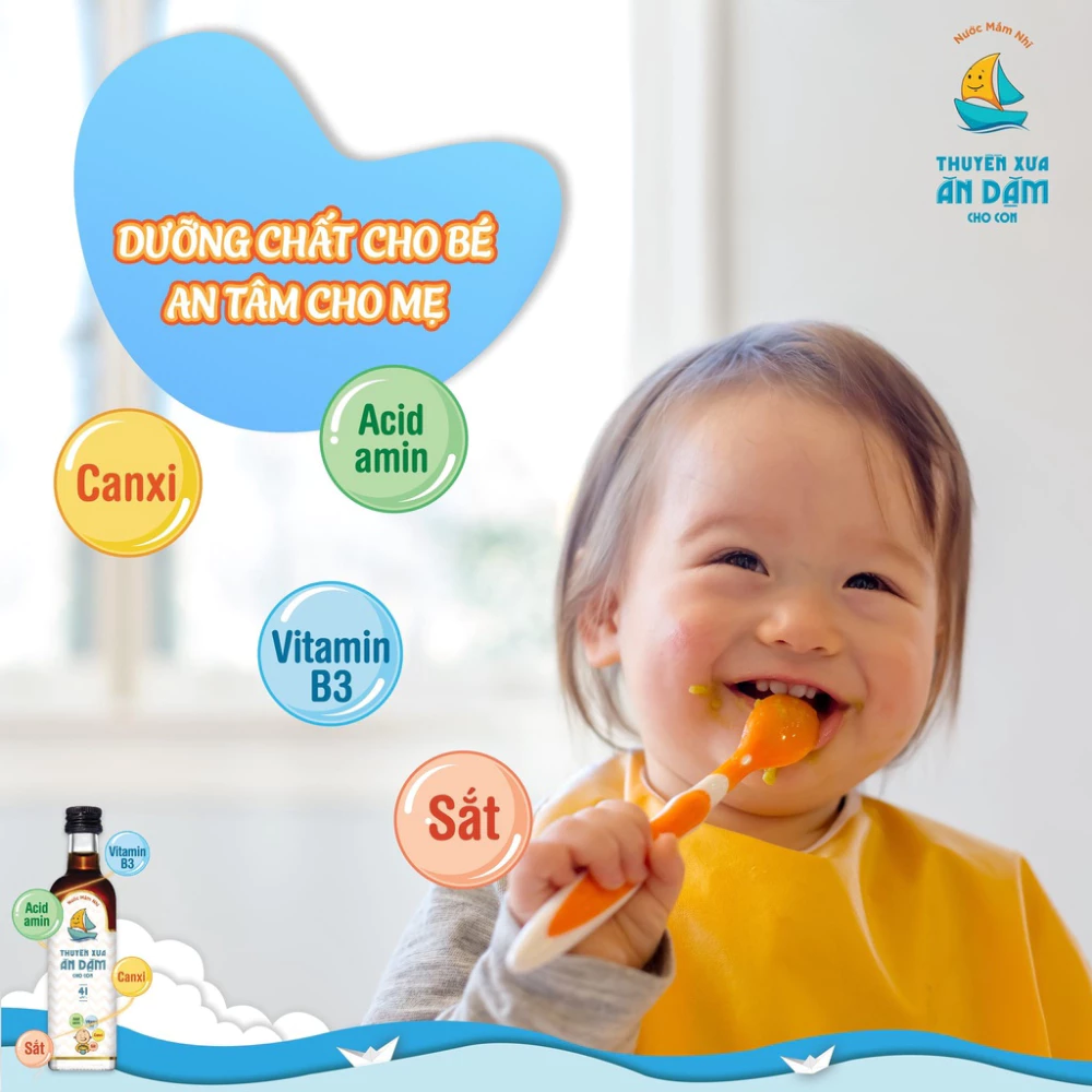 Nước mắm ăn dặm Thuyền Xưa 65ml/250ml dành cho bé từ 1 tuổi