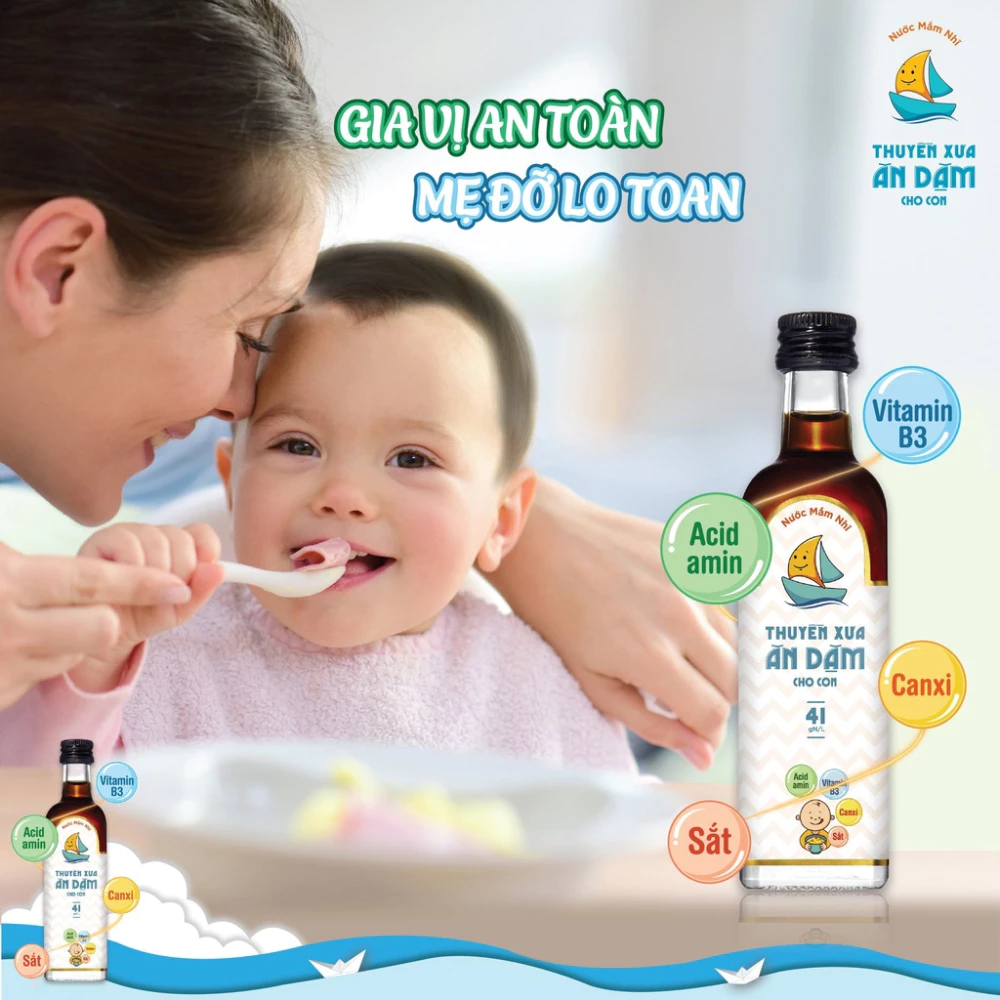 Nước mắm ăn dặm Thuyền Xưa 65ml/250ml dành cho bé từ 1 tuổi