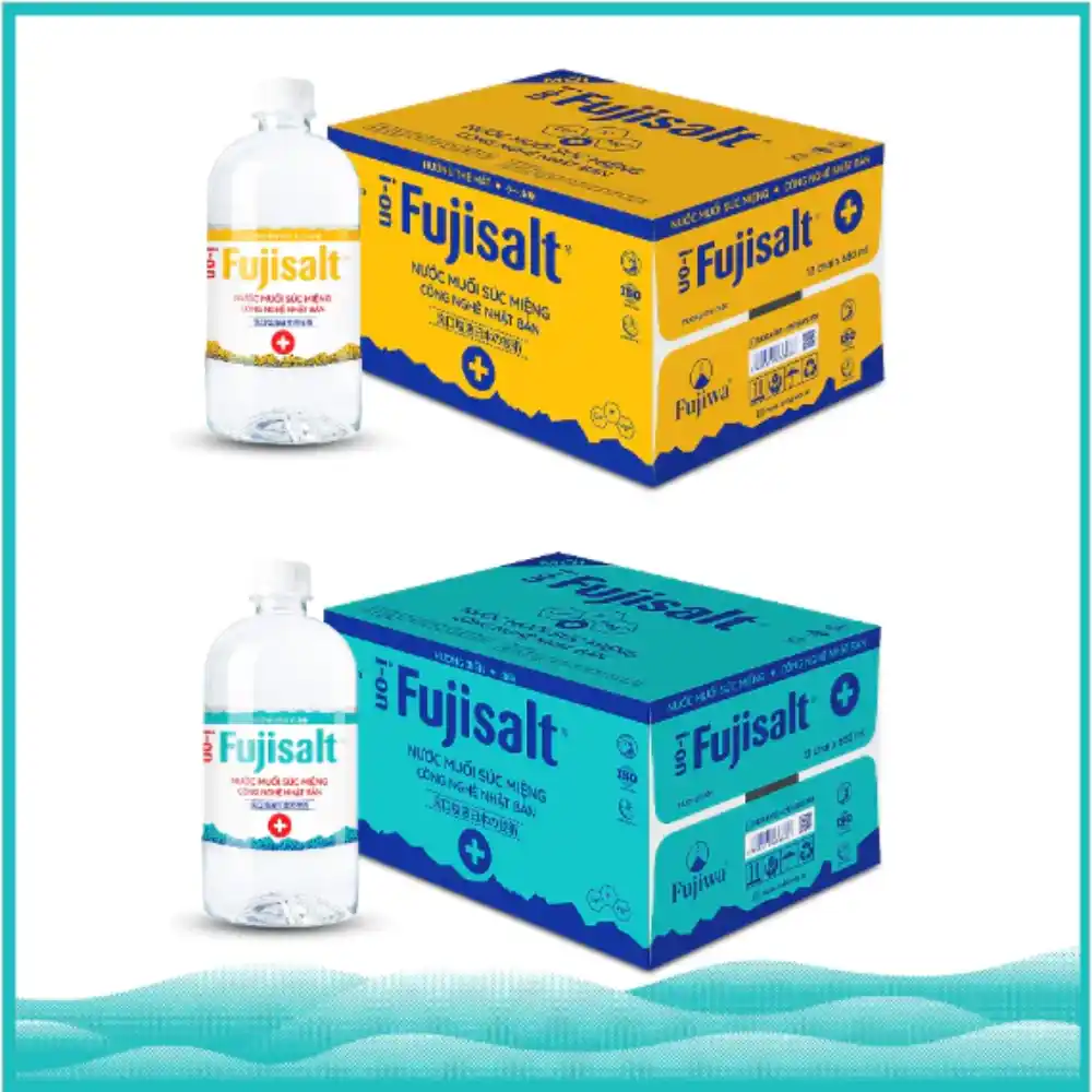 Nước muối súc miệng I-on Fujisalt hương the mát và biển 680ml