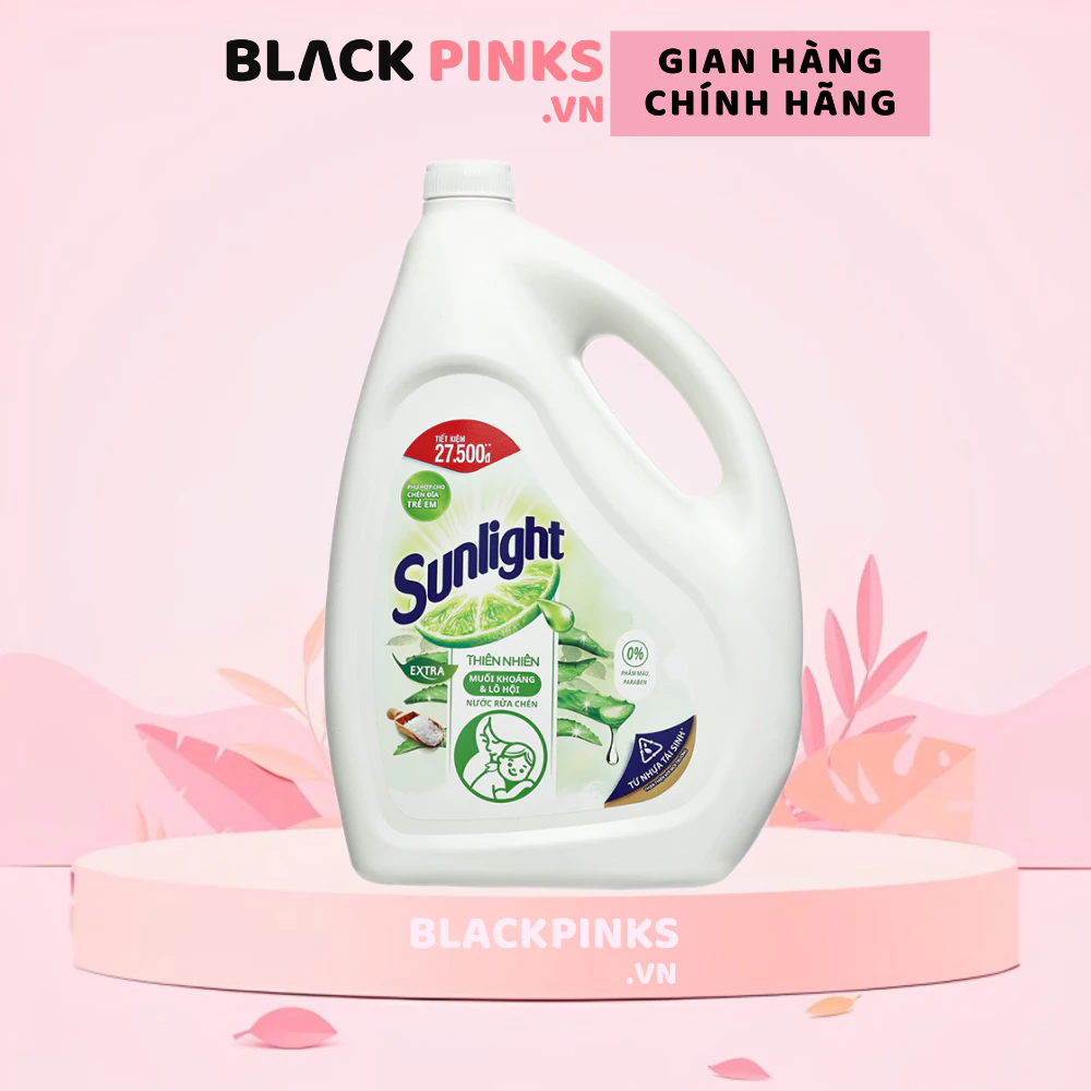 Nước rửa chén Sunlight thiên nhiên muối khoáng và lô hội Túi 725ml/Chai 725ml/Túi 2 lít/Can 3.48 lít