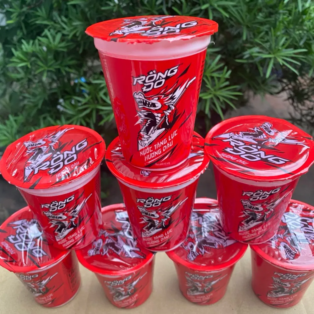 Nước tăng lực Rồng Đỏ dâu ly 220ml