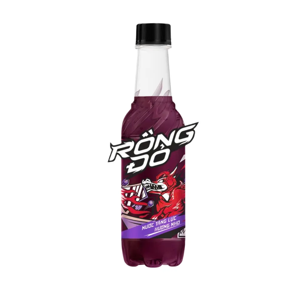 Nước tăng lực Rồng Đỏ hương nho chai 330ml