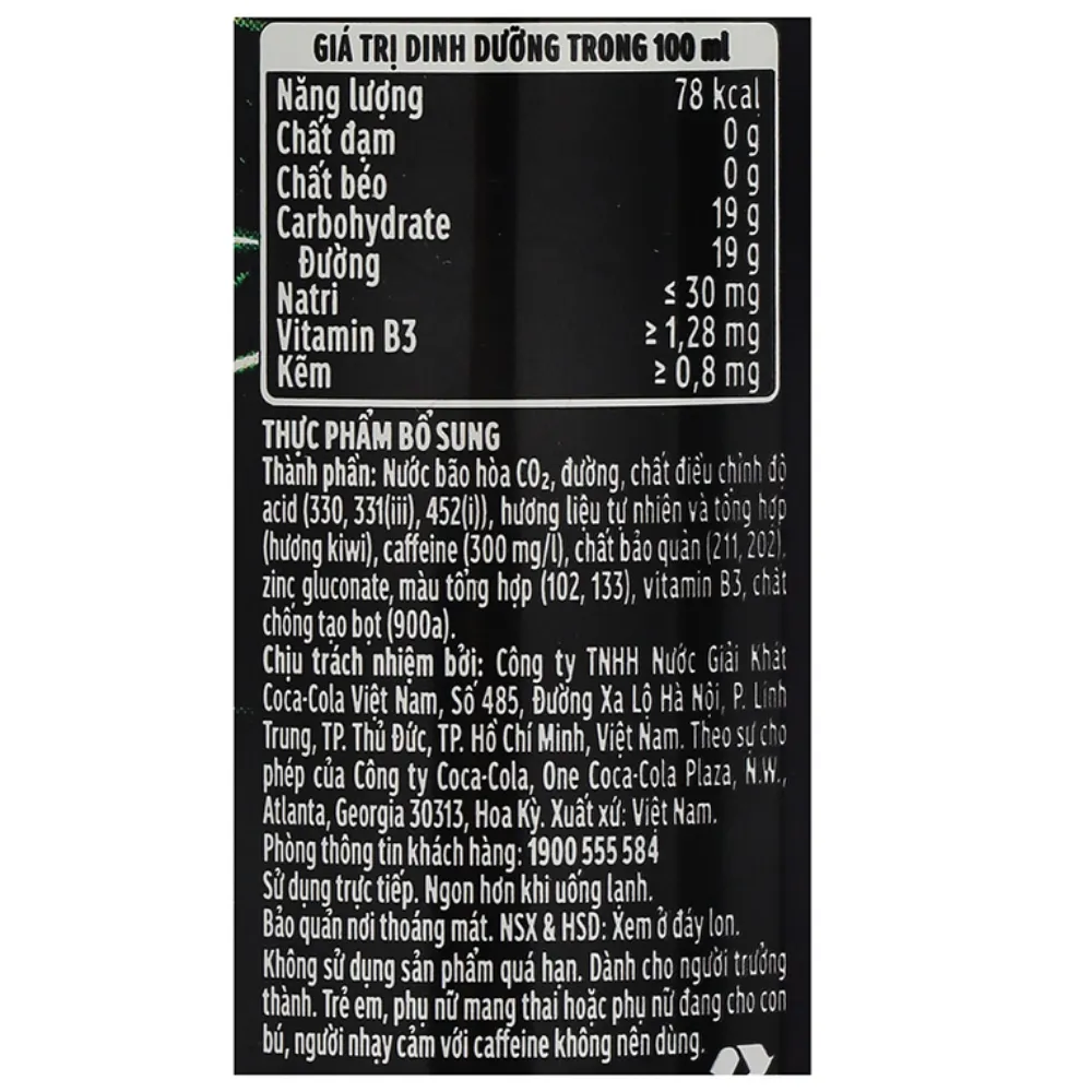 Nước tăng lực Thums Up kiwi 320ml