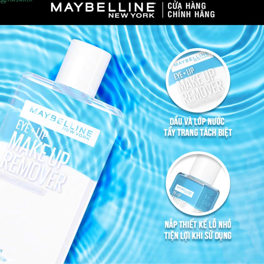 Nước tẩy trang mắt môi Maybelline 150ml