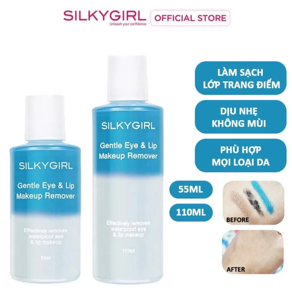 Nước tẩy trang mắt môi Silkygirl 55ml