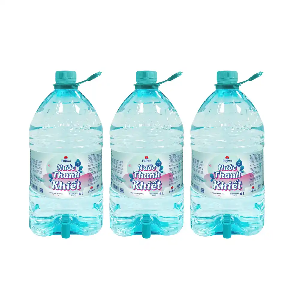 Nước thanh khiết pha sữa và uống thuốc Fujiwa 6L