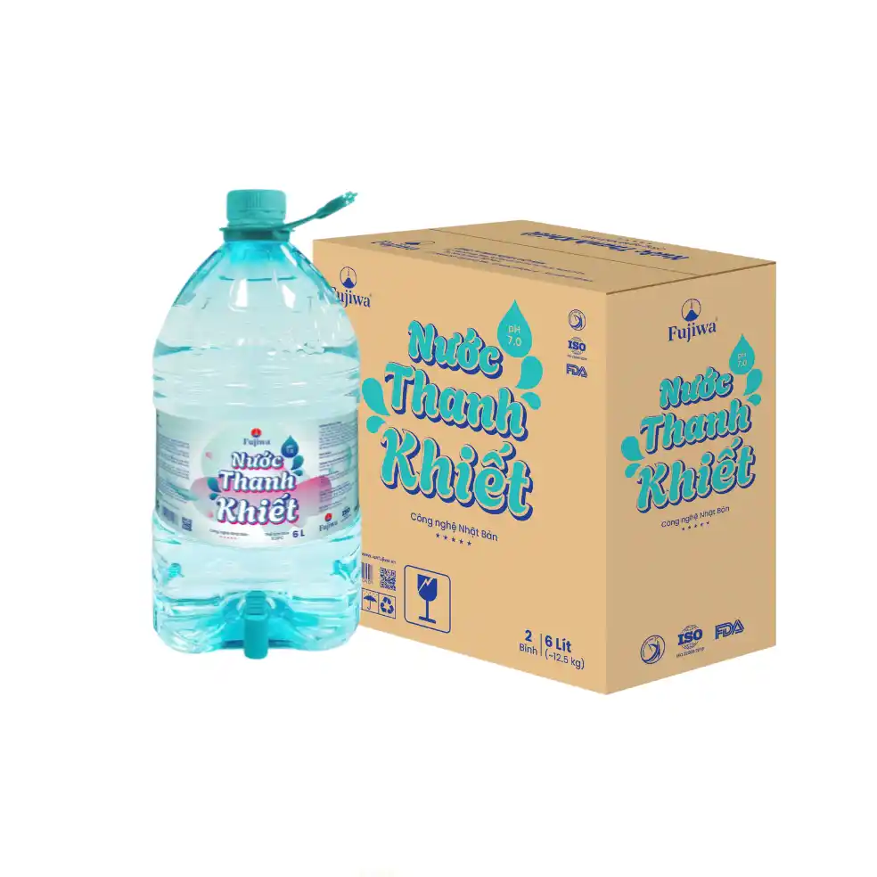 Nước thanh khiết pha sữa và uống thuốc Fujiwa 6L