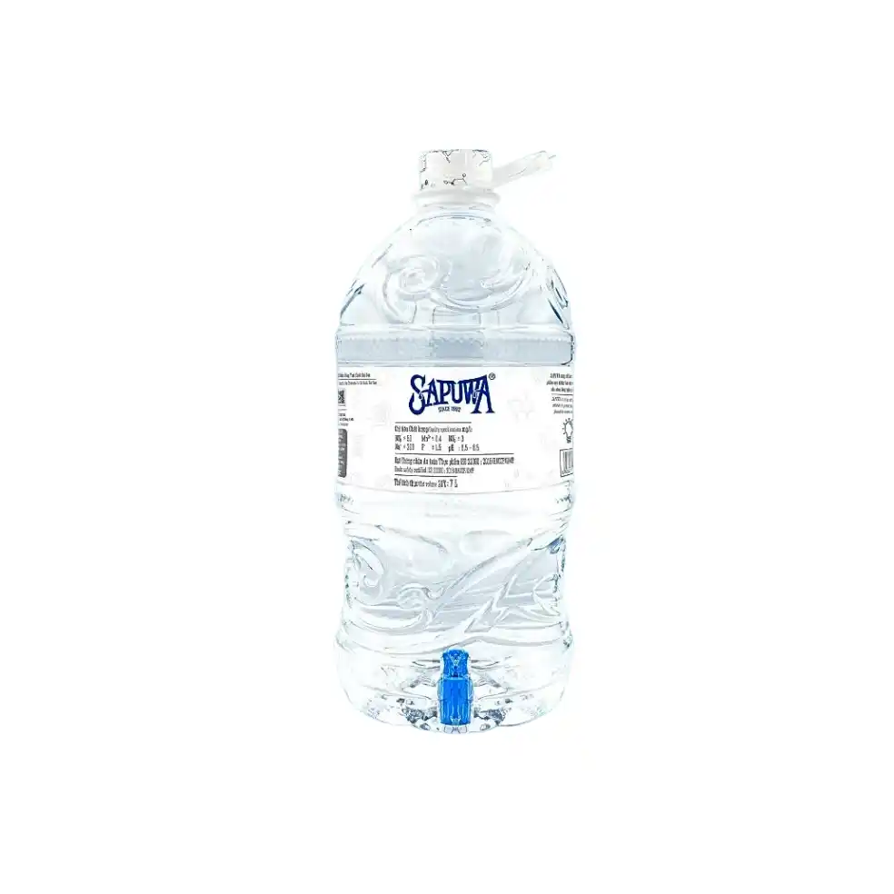 Nước uống tinh khiết Sapuwa bình 7L có vòi