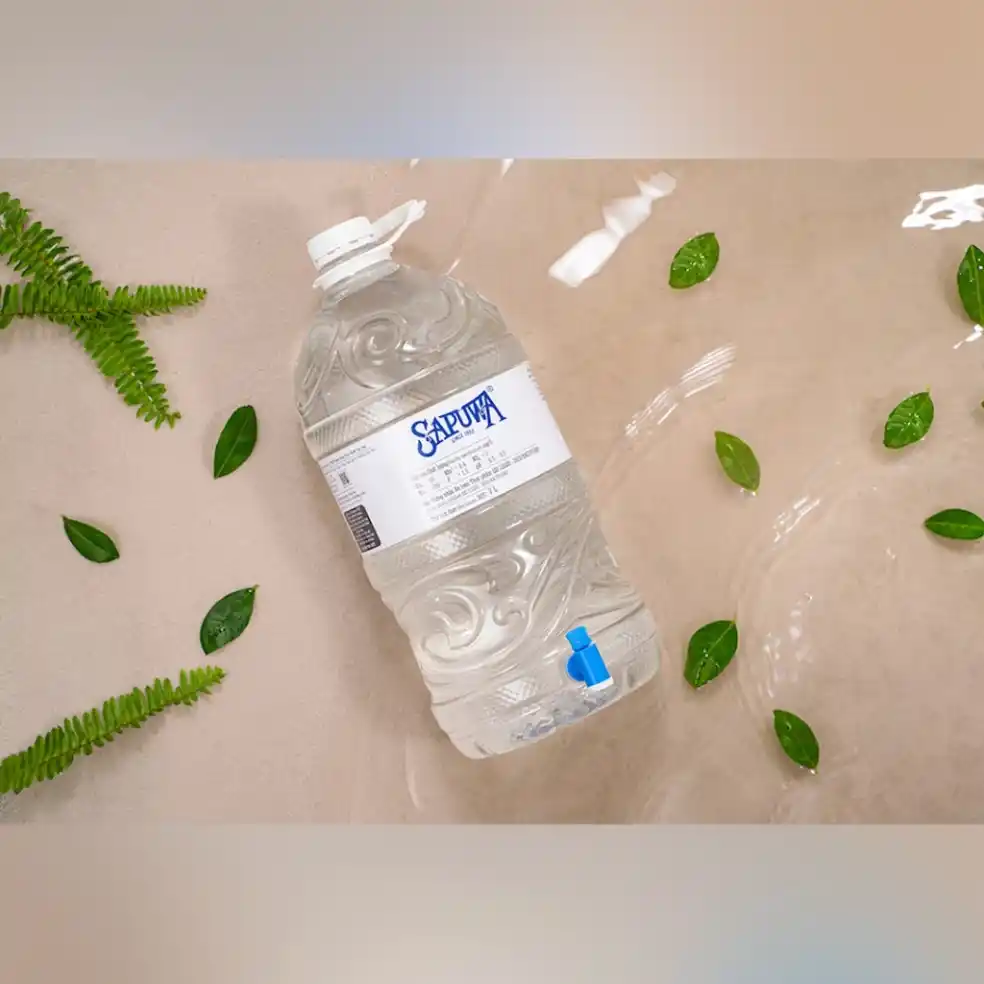 Nước uống tinh khiết Sapuwa bình 7L có vòi