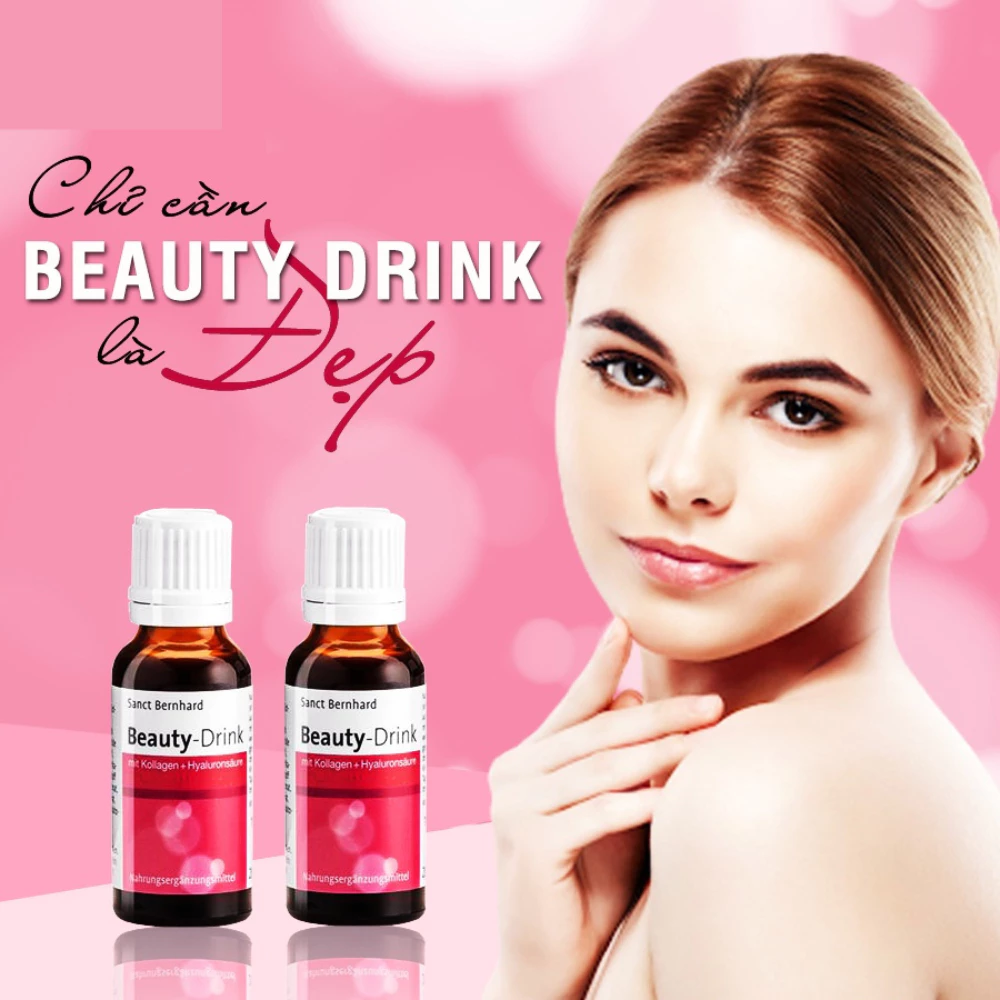 Nước uống đẹp da Collagen Beauty Drink hộp 8/15/30 chai