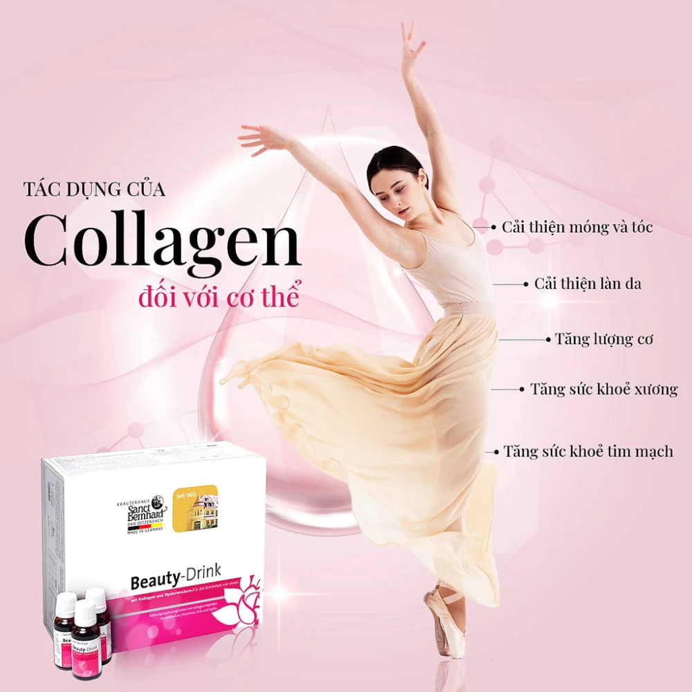 Nước uống đẹp da Collagen Beauty Drink hộp 8/15/30 chai