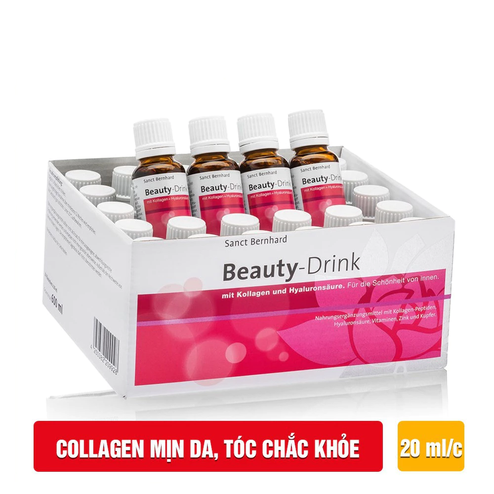 Nước uống đẹp da Collagen Beauty Drink hộp 8/15/30 chai