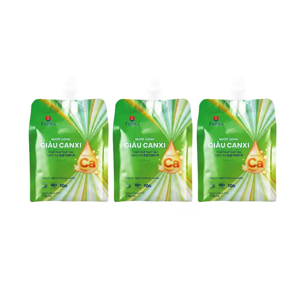 Nước uống giàu canxi Fujiwa vị chanh túi 270ml