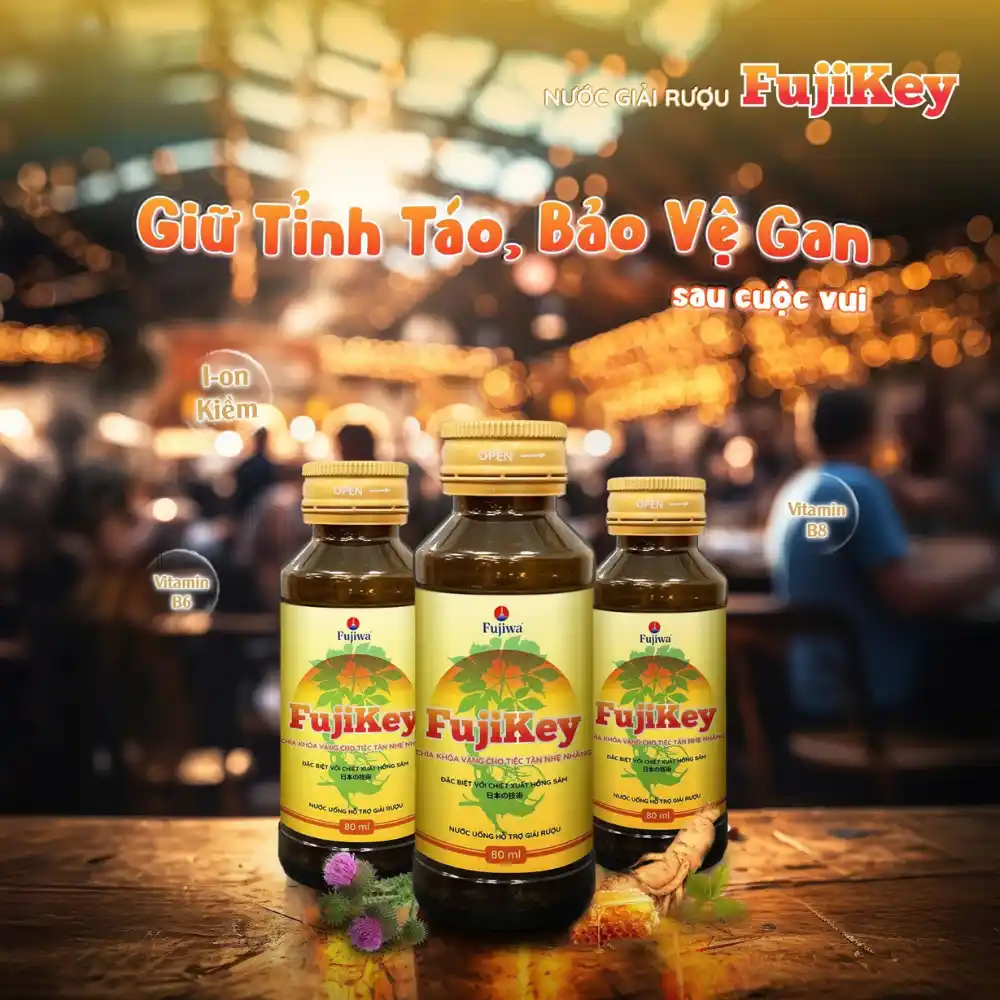 Nước uống hỗ trợ giải độc gan và giải rượu Fujikey 80ml
