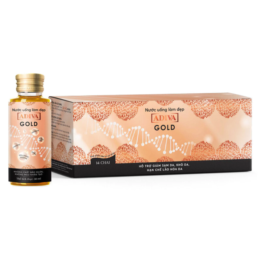 Nước uống làm đẹp Adiva Collagen Gold 14 chai/hộp