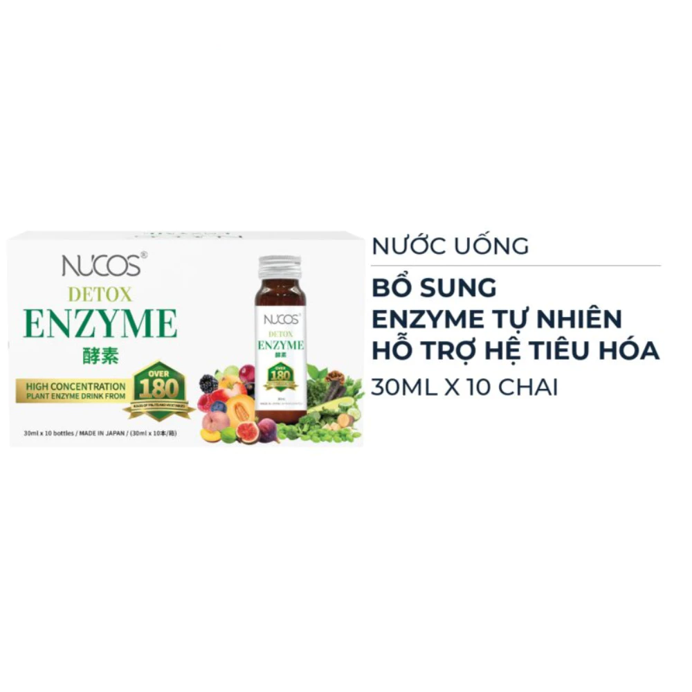 Nước uống Nucos lên men hỗ trợ hệ tiêu hóa (30ml x 10 Chai)