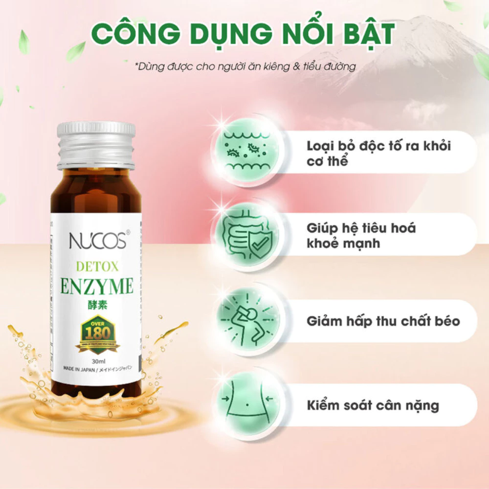 Nước uống Nucos lên men hỗ trợ hệ tiêu hóa (30ml x 10 Chai)
