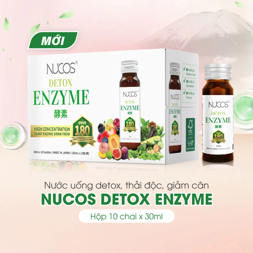 Nước uống Nucos lên men hỗ trợ hệ tiêu hóa (30ml x 10 Chai)