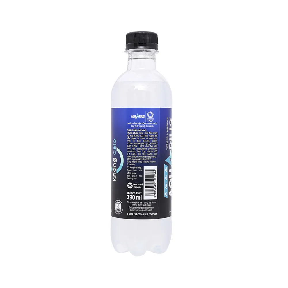 Nước vận động Aquarius Zero 390ml