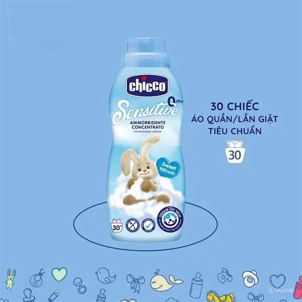 Nước xả vải Chicco 0M+ cho da nhạy cảm (750ml)