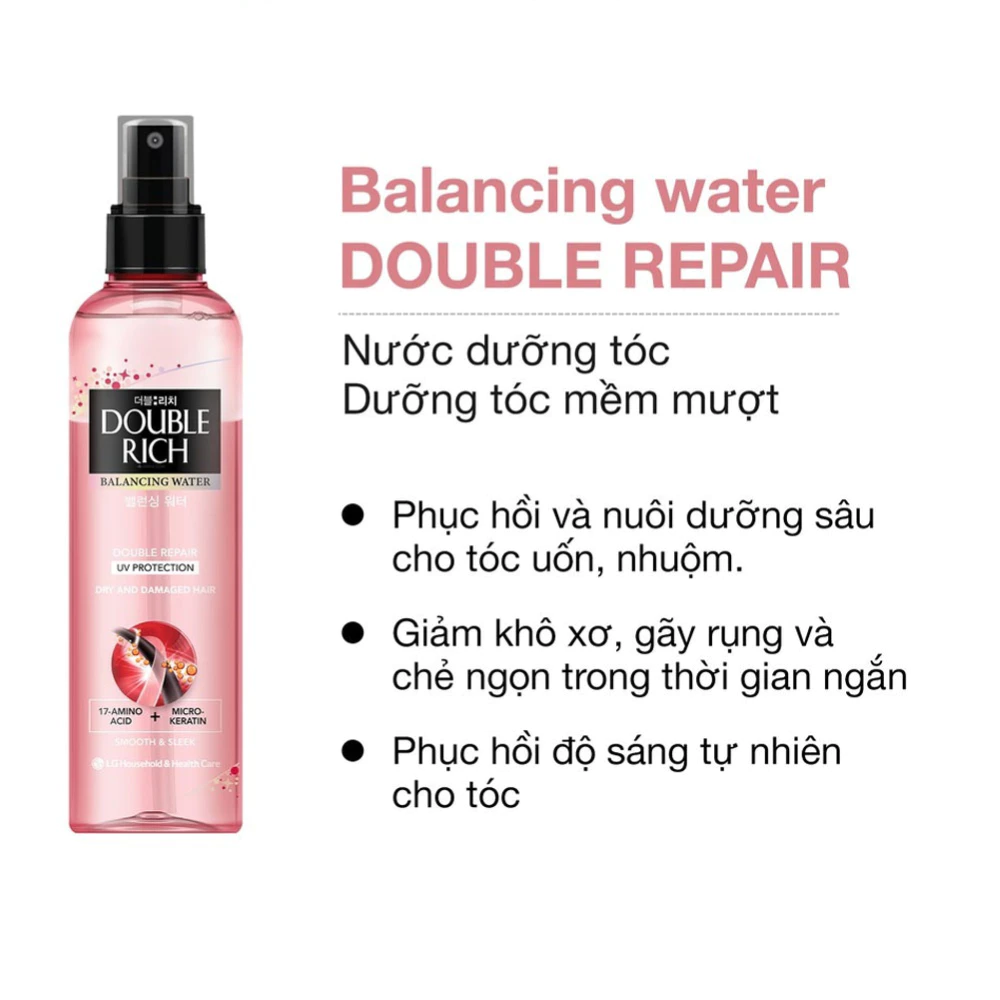 Nước xịt dưỡng tóc Double Rich cho tóc khô xơ, hư tổn 120ml /250ml