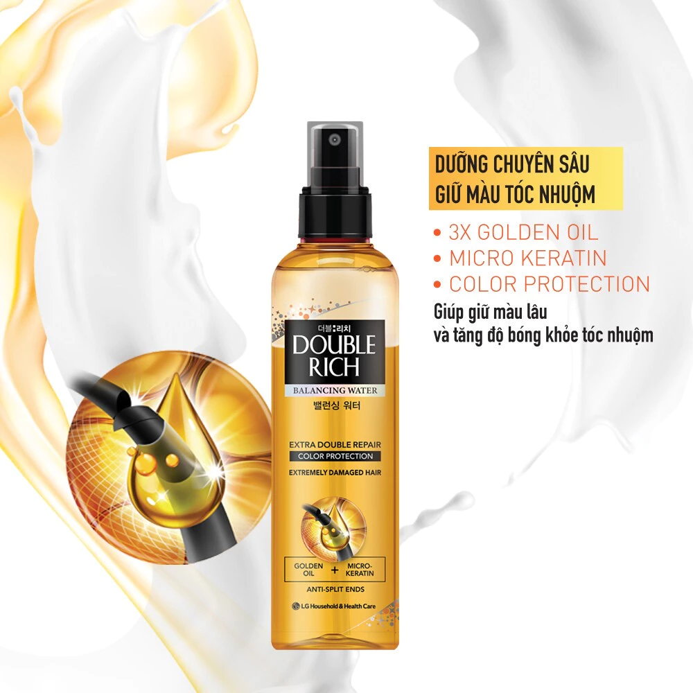 Nước xịt dưỡng tóc Double Rich chuyên sâu cho tóc nhuộm 120ml /250ml