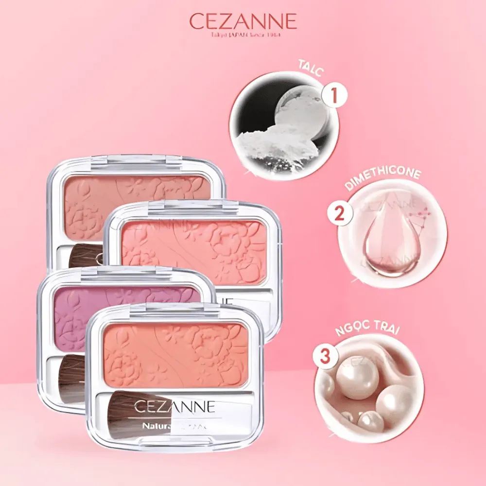 Phấn má ánh ngọc trai Cezanne 4g