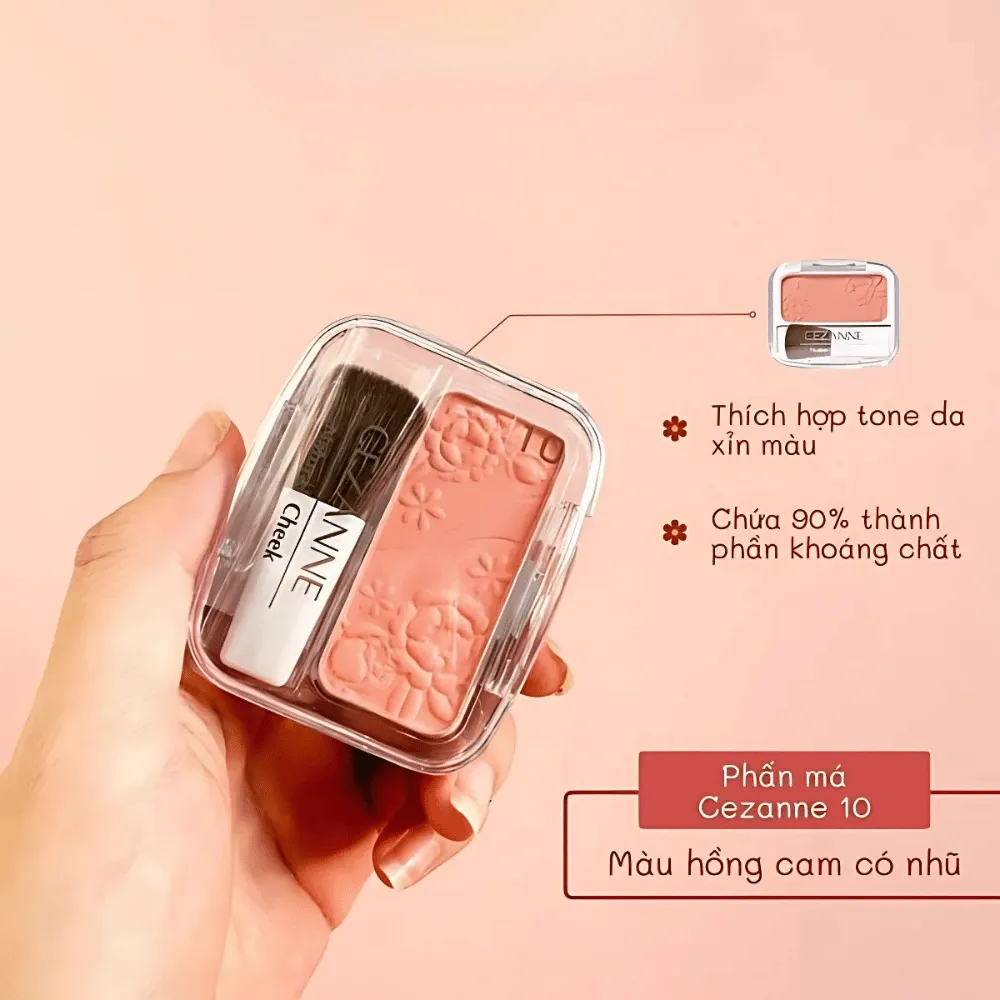 Phấn má ánh ngọc trai Cezanne 4g