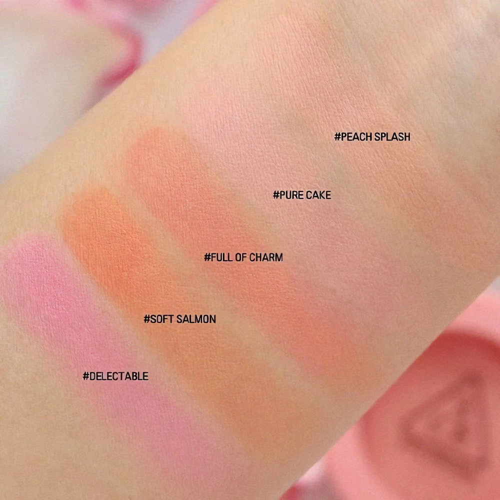 Phấn má hồng 3CE mịn lì Soft Salmon/Pure Cake/Peach Splash/Delectable/Mono Pink/Rose Beige 5.5g