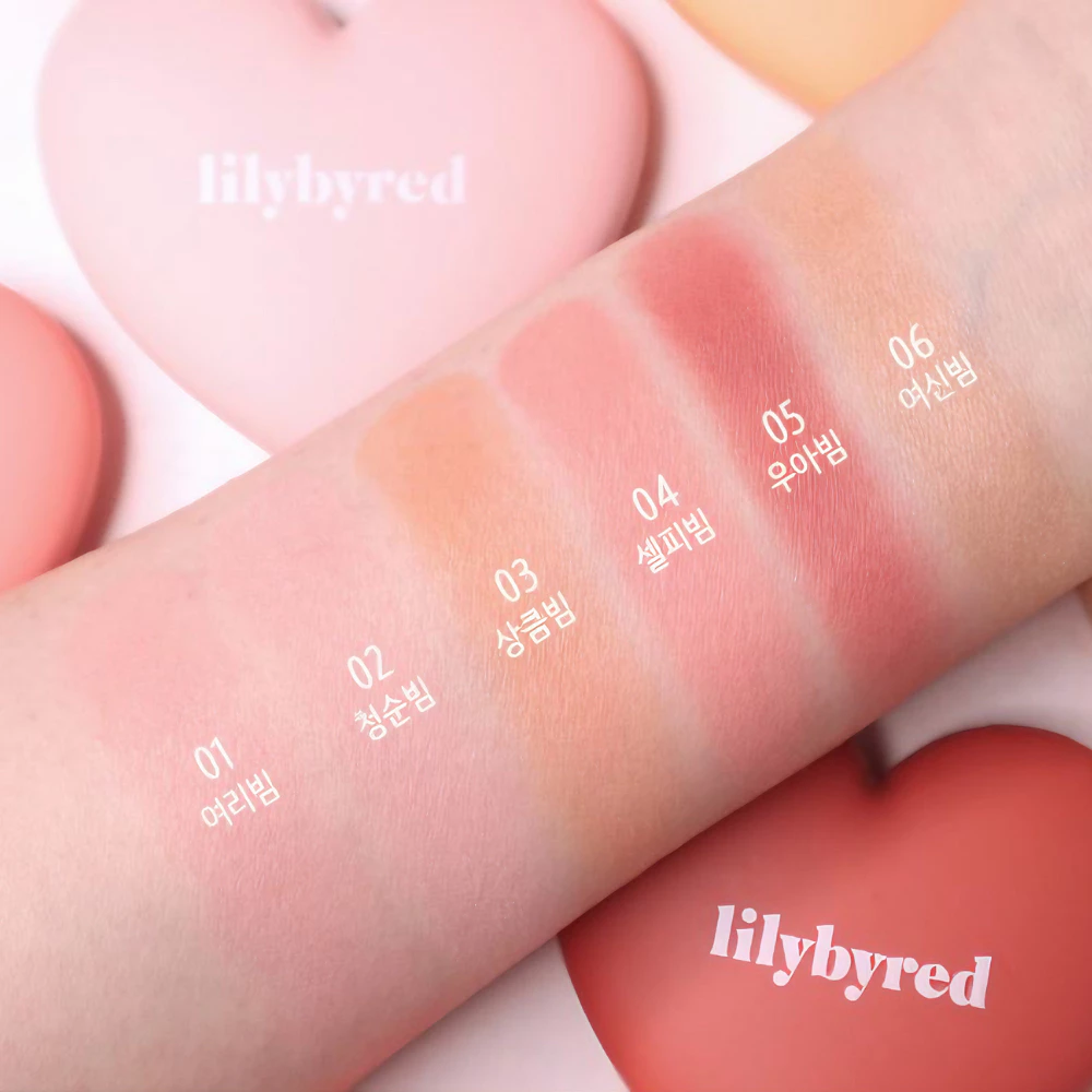 Phấn má hồng Lilybyred 01 hồng cam đào/02 hồng sữa/05 đỏ hồng đất 4.7g