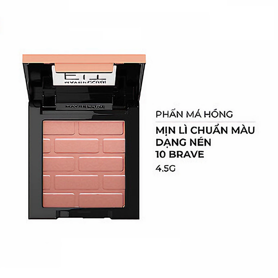 Phấn má hồng Maybelline mịn lì chuẩn màu 10/20/30 Brave/Hopeful/Fierce 4.5g