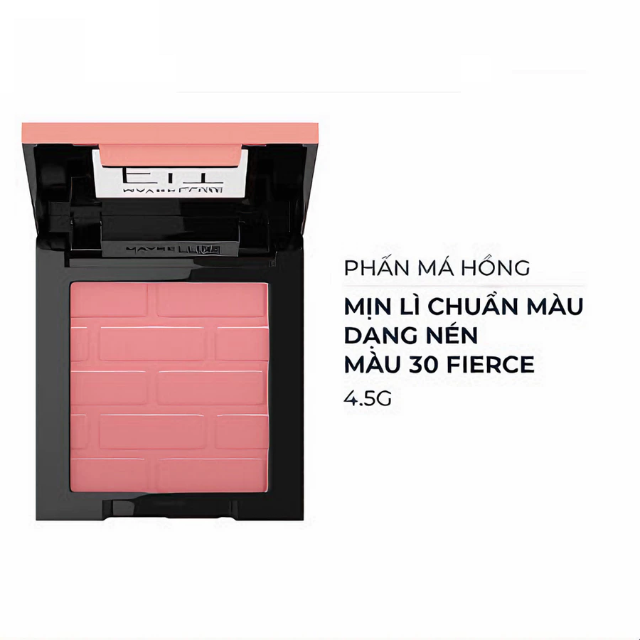 Phấn má hồng Maybelline mịn lì chuẩn màu 10/20/30 Brave/Hopeful/Fierce 4.5g