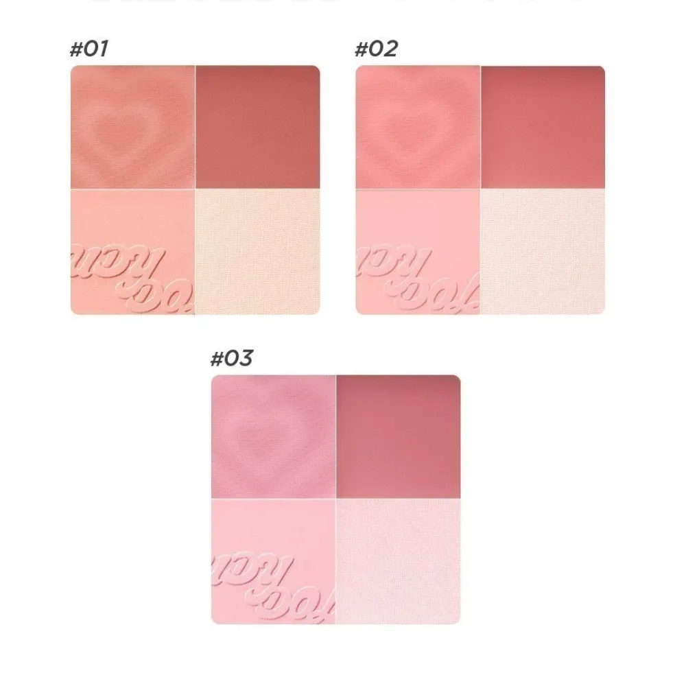 Phấn má & phấn bắt sáng 4 ô Judydoll 9g (nhiều màu)