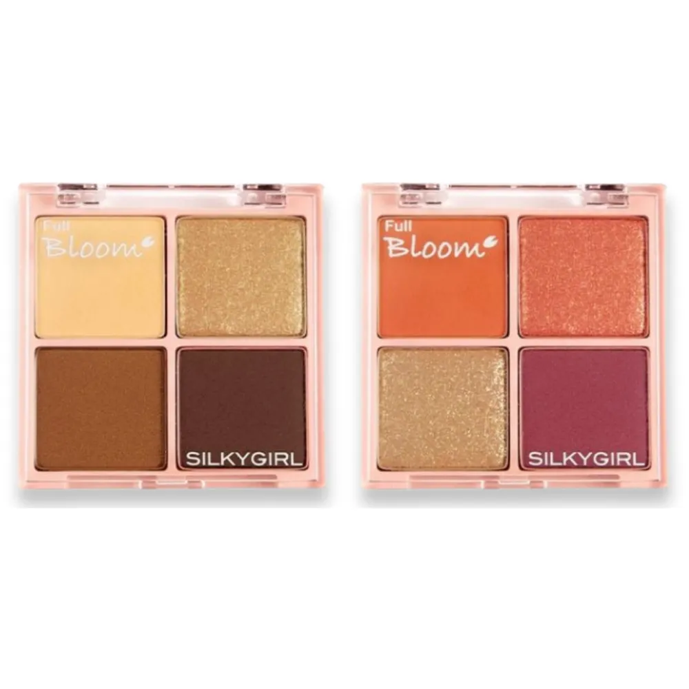 Phấn mắt có nhũ 4 ô Silkygirl Full Bloom 6.4g