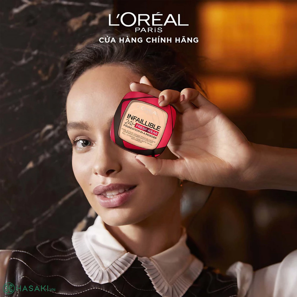 Phấn nền L’Oréal che phủ cao 20 Ivory/120 Vanilla cho tông sáng/tông tự nhiên 9g