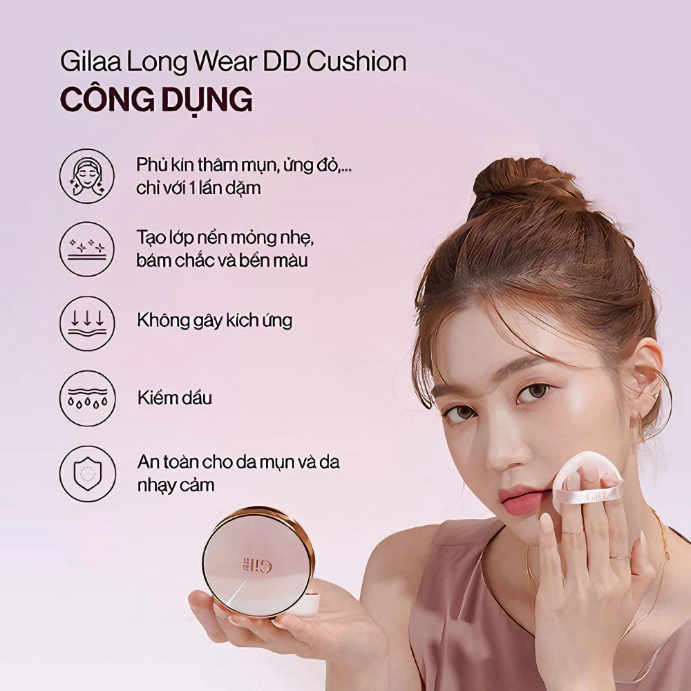 Phấn nước Glamrr Q kiềm dầu dưỡng da 01/02 màu sáng/màu tự nhiên 13g